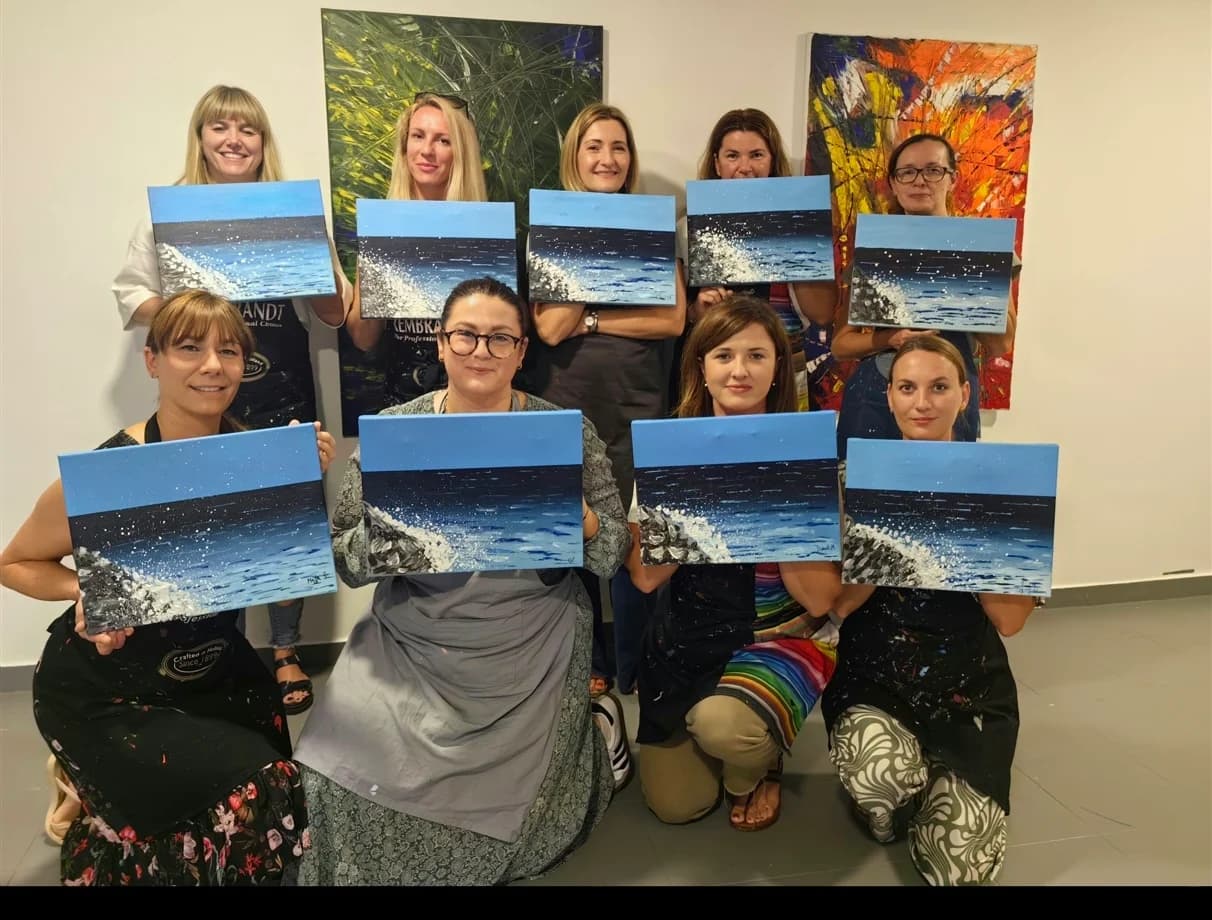 Paint and wine